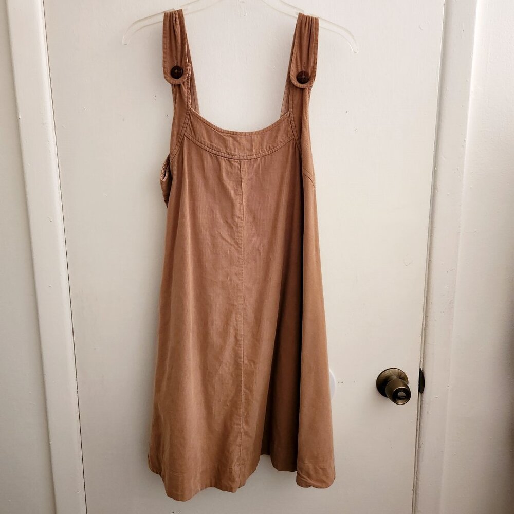 NEW Old Navy Corduroy Tan Overall Flowy Dress, Med